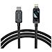 Cavo Usb-c Lightning 20w 1m Serie Vanguard Display Led Ultra Veloce, Nero - Foto miniatura 2