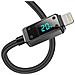 Cavo Usb-c Lightning 20w 1m Serie Vanguard Display Led Ultra Veloce, Nero - Foto miniatura 4