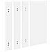 Appendiabiti a muro Bianco 84 x 10 x 80 cm Legno multistrato - Foto miniatura 7