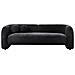 Divano 3 Posti Leiren Ciniglia Nero - Foto miniatura 2