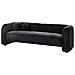 Divano 3 Posti Leiren Ciniglia Nero - Foto miniatura 3