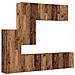 Unità TV da Parete 5 pcs Legno vecchio Legno multistrato - Foto miniatura 1