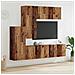 Unità TV da Parete 5 pcs Legno vecchio Legno multistrato - Foto miniatura 2