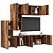Unità TV da Parete 5 pcs Legno vecchio Legno multistrato - Foto miniatura 3