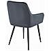 Sedia SELO - Velluto grigio scuro con gambe nere x 2 - Foto miniatura 5
