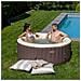 Spa Pool Tonda Pompa Integrata 1800Wt Scalda Acqua Fino 40? 120 Getti Telo Copertura Telo Protezione A Terra 2 Cartucce Filtro Sistema Sicurezza Chiusura Copertura 800 Litri 180*65 Cm - Foto miniatura 6