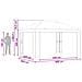 Gazebo 4 × 3 m Terracotta Poliestere e Acciaio 190 gsm - Foto miniatura 7