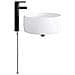 Lavabo da bagno Nero Opaco 38,5 x 38,5 x 16 cm Metallo - Foto miniatura 3