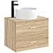 Lavabo da bagno Nero Opaco 38,5 x 38,5 x 16 cm Metallo - Foto miniatura 2
