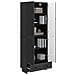 Set di armadi 2 pcs Nero 66 x 34,5 x 95 cm Legno ingegnerizzato - Foto miniatura 2