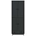 Set di armadi 2 pcs Nero 66 x 34,5 x 95 cm Legno ingegnerizzato - Foto miniatura 4