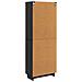 Set di armadi 2 pcs Nero 66 x 34,5 x 95 cm Legno ingegnerizzato - Foto miniatura 6