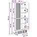 Set di armadi 2 pcs Nero 66 x 34,5 x 95 cm Legno ingegnerizzato - Foto miniatura 8