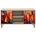 Mobile TV HEESCH 102 x 33 x 50 cm Sonoma Legno ingegnerizzato - Foto miniatura 4