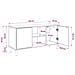 Mobile TV HEESCH 102 x 33 x 50 cm Sonoma Legno ingegnerizzato - Foto miniatura 8