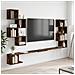 Mensola per TV da muro Rovere Fumo 200 x 15 x 94 cm - Foto miniatura 2