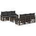 Set Divano da Giardino 7 pz Grigio polyrattan - Foto miniatura 1