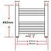 Radiatore Riscaldamento Bagno 480 X Mm Medio E Laterale - Foto miniatura 2