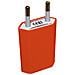 Alimentatore Spina Con Porta Usb - Arancio - Caricabatterie Universale - Foto miniatura 1