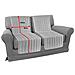 Copridivano A Fasce Trapuntate Proteggi Seduta Modello Stripe Colore Grigio 3 Coppie Grigio - Foto miniatura 2
