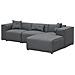 Divano Angolare Colore Grigio Scuro Dolva - Foto miniatura 2