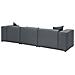 Divano Angolare Colore Grigio Scuro Dolva - Foto miniatura 3