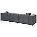 Divano Angolare Colore Grigio Scuro Dolva - Foto miniatura 4