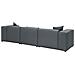 Divano Angolare Colore Grigio Scuro Dolva - Foto miniatura 10