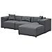 Divano Angolare Colore Grigio Scuro Dolva - Foto miniatura 7