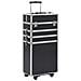 Valigia Trolley Per Cosmetici In Alluminio Nero - Foto miniatura 1