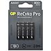 1x4 GP ReCyko Pro NiMH Battery AAA / Micro 800mAh Pro, NEW - Foto miniatura 1