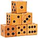 Set di Dadi Giganti da Giardino 6 pz in Legno Massello di Pino - Foto miniatura 1