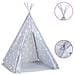 Tenda Tipi Bambini con Borsa Grigio Poliestere 115x115x160cm - Foto miniatura 1