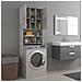 Mobile per Lavatrice Grigio Cemento 64x25,5x190 cm - Foto miniatura 5