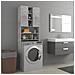 Mobile per Lavatrice Grigio Cemento 64x25,5x190 cm - Foto miniatura 7