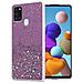 Custodia Compatibile Con Samsung Galaxy A21s In Viola Con Glitter - Coperchio Protettivo In Silicone Tpu Flessibile Con Glitter Scintillanti - Foto miniatura 1