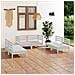 Set Divani Da Giardino 6 Pz Bianco In Legno Massello Di Pino - Foto miniatura 1