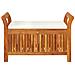Panca Portaoggetti Giardino Cuscino 91 Cm Legno Massello Acacia - Foto miniatura 4
