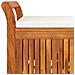 Panca Portaoggetti Giardino Cuscino 91 Cm Legno Massello Acacia - Foto miniatura 6