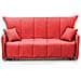 Divano Letto Alisee, Divano A 2 Posti, 100% Made In Italy, Sofà Soggiorno Con Apertura A Carrello, In Tessuto Imbottito, Con Cuscini Inclusi, Cm 125x90h85, Rosso - Foto miniatura 2