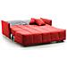 Divano Letto Alisee, Divano A 2 Posti, 100% Made In Italy, Sofà Soggiorno Con Apertura A Carrello, In Tessuto Imbottito, Con Cuscini Inclusi, Cm 125x90h85, Rosso - Foto miniatura 4