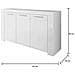 Credenza Bellevue, Madia Moderna A 3 Ante, Buffet Da Soggiorno, Mobile Porta Tv, Madia Per Salotto, 144x42h80 Cm, Bianco - Foto miniatura 3