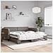 Divano Letto Con Letto Estraibile Tortora 100x200 Cm In Tessuto - Foto miniatura 1