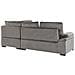 Divano Letto Angolare 4 Posti Varnamo Velluto Grigio Con Contenitore Lato Sinistro - Foto miniatura 4