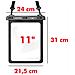 Custodia Impermeabile Universale Con Tracolla Per Tablet 11 Pollici, Trasparente - Foto miniatura 3