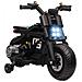 Moto Elettrica Per Bambini 3-5 Anni In Pp E Metallo Con Rotelle, Clacson E Musica, 86x44x58 Cm, Nera - Foto miniatura 1