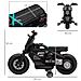 Moto Elettrica Per Bambini 3-5 Anni In Pp E Metallo Con Rotelle, Clacson E Musica, 86x44x58 Cm, Nera - Foto miniatura 3