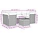 Set Divani da Giardino 7 pz con Cuscini Grigio in Polyrattan - Foto miniatura 2