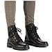 Black Casual Closed Ladies Mid Height Boots Stivaletti Pelle Scarpe Donna Nero Eu 39, Z2841-00 - Foto miniatura 2
