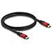Cavo USB 20 Gbps USB Type-C maschio per maschio PD 3.0 100 W E-Marker 0,8 m metallo rosso - Foto miniatura 1